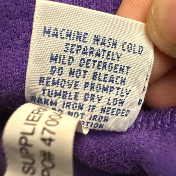 Polo Ralph Lauren Estate Rib Quarter Zip Pullover Sweatshirt Mens XL Purple - Picture 10 of 10